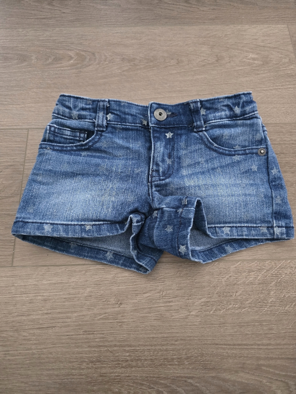 Crazy 8 Girls Denim Shorts Star‎ design Adjustable Waist Blue Size 5 XS